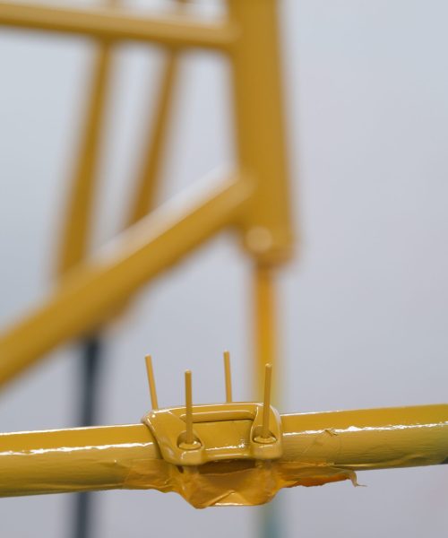 Peinture jaune sur un cadre de vélo-Carrosserie Fayet